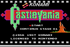 Classic NES Series - Castlevania Title Screen
